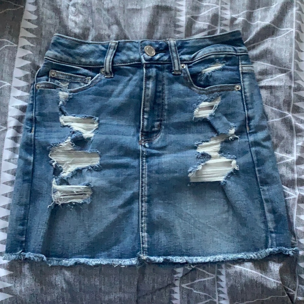 Mercian Eagle Medium Wash Denim Skirt
